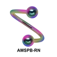 Micro Spirals Ball Anodized Color AMSPB