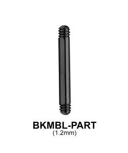  Black Steel Micro Straight Barbell Part BKMBL-PART