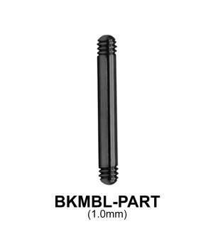 Black Plated Micro Barbell Part Threading 1.2mm BKMBL-PART (1.0mm)