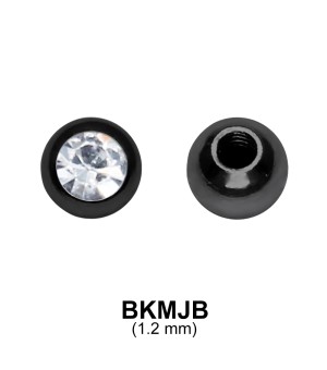 Black Plated Micro Jewelled Ball BKMJB