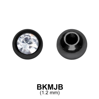 Black Plated Micro Jewelled Ball BKMJB
