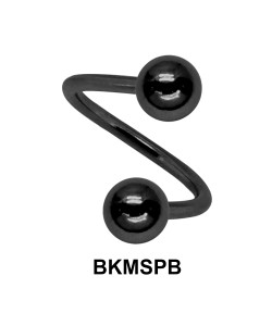 Black Plate Micro Spirals Ball BKMSPB