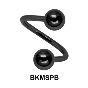 Black Plate Micro Spirals Ball BKMSPB