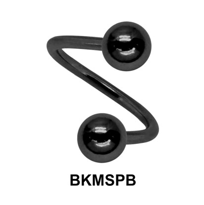 Black Plate Micro Spirals Ball BKMSPB