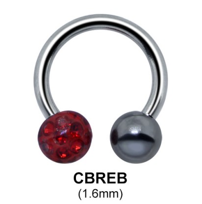 Circular Barbells Epoxy Rainbow Ball CBREB