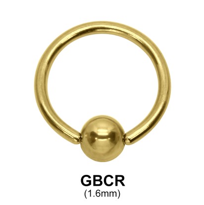 Gold Plated Ball Closure Ring GBCR