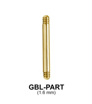 Gold Plated Straight Barbell Part GBL-PART