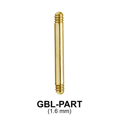 Gold Plated Straight Barbell Part GBL-PART