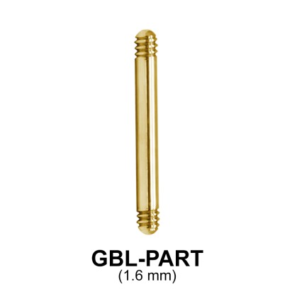 Gold Plated Straight Barbell Part GBL-PART