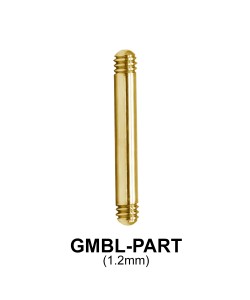 Gold Plated Micro Straight Barbell Part GMBL-PART