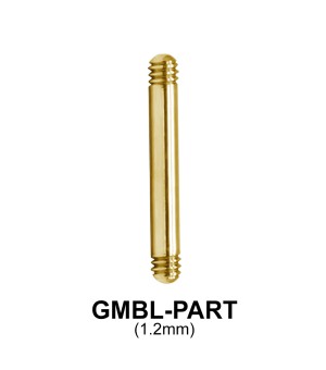 Gold Plated Micro Straight Barbell Part GMBL-PART