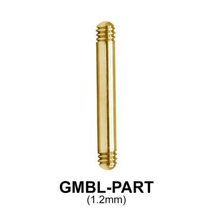 Gold Plated Micro Straight Barbell Part GMBL-PART