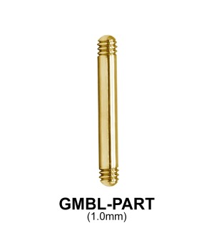  Gold Plated Micro Barbell Part Threading 1.2mm GMBL-PART (1.0mm)