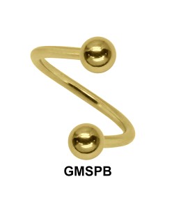 Gold Plate Micro Spirals Ball GMSPB