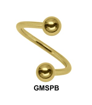 Gold Plate Micro Spirals Ball GMSPB