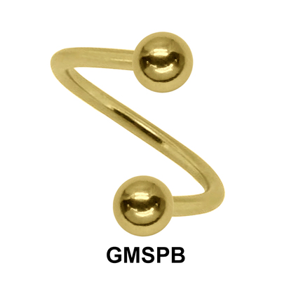 Gold Plate Micro Spirals Ball GMSPB