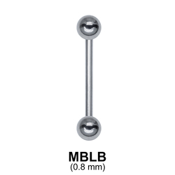 0.8 mm Straight Barbell balls with threading 1.0 mm MBLB