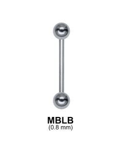 0.8 mm Straight Barbell balls with threading 1.0 mm MBLB