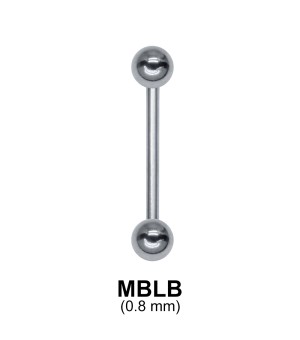 0.8 mm Straight Barbell balls with threading 1.0 mm MBLB