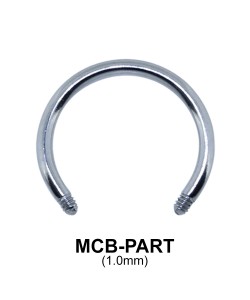 1.0mm Micro Circular Barbells with Treading 1.2mm MCB-PART