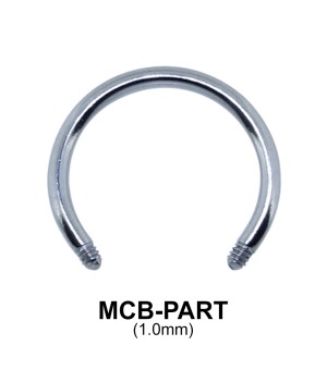 1.0mm Micro Circular Barbells with Treading 1.2mm MCB-PART