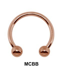 Rose Gold Micro Circular Barbells Ball Basic Piercing RGMCBB