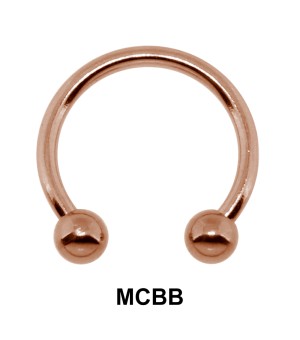 Rose Gold Micro Circular Barbells Ball Basic Piercing RGMCBB