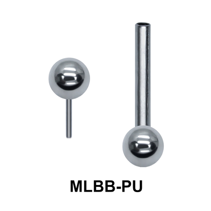 S 316L Push-in Barbells Ball MLBB-PU
