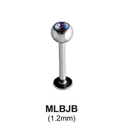 Basic Labrets with Jewelled Ball MLBJB