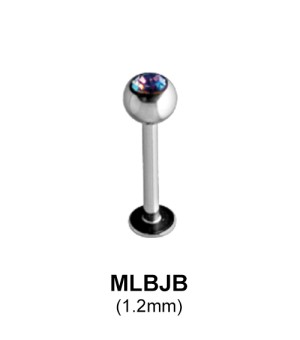 Basic Labrets with Jewelled Ball MLBJB