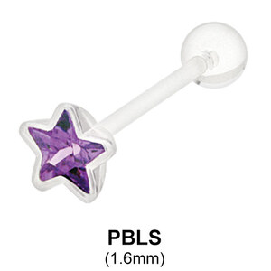 PTFE Star Barbells Tongue Piercing PBLS