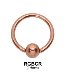 Rose Gold Ball Closure Ring RGBCR