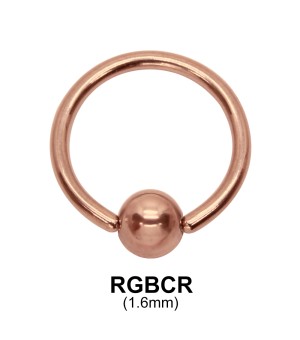 Rose Gold Ball Closure Ring RGBCR