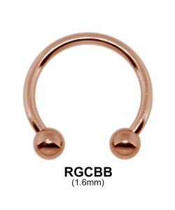 Rose Gold Circular Barbells Ball RGCBB