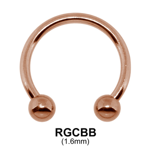 Rose Gold Circular Barbells Ball RGCBB