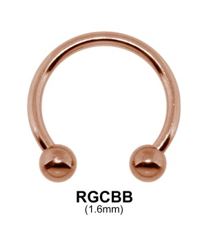 Rose Gold Circular Barbells Ball RGCBB