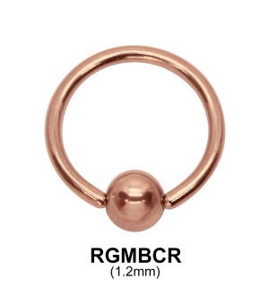 Rose Gold Micro Ball Closure Ring RGMBCR