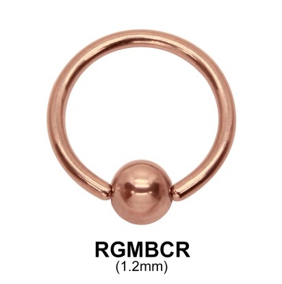Rose Gold Micro Ball Closure Ring RGMBCR