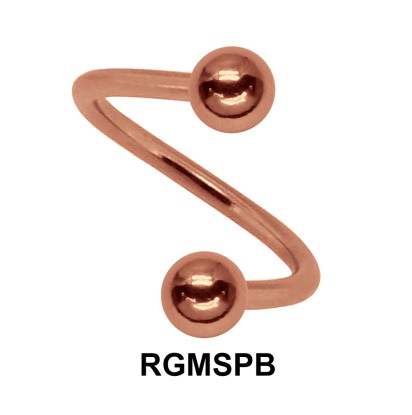 Rose Gold Plate Micro Spirals Ball RGMSPB