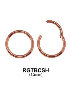 G23 Rose Gold Plated Segment Ring RGTBCSH 1.2mm