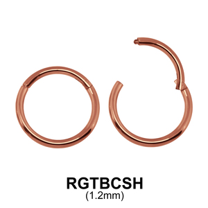 G23 Rose Gold Plated Segment Ring RGTBCSH 1.2mm