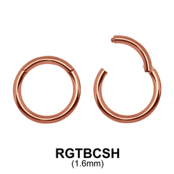 G23 Rose Gold Plated Segment Ring RGTBCSH 1.6mm