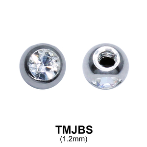 G23 Micro Jewelled Ball Side Thread Titanium  TMJBS