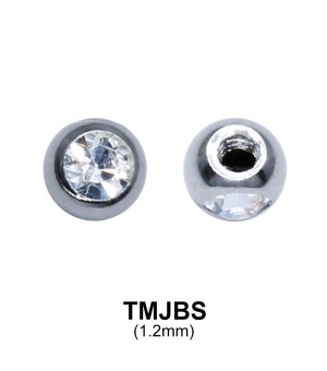 G23 Micro Jewelled Ball Side Thread Titanium  TMJBS