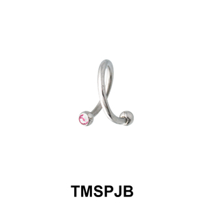 Basic Titanium Spiral Jewelled Balls TMSPJB