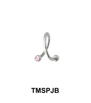 Basic Titanium Spiral Jewelled Balls TMSPJB