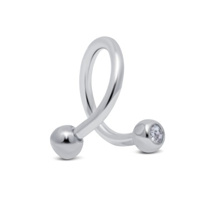 Basic Titanium Spiral Jewelled Balls TMSPJB