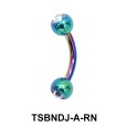 Basic Titanium Banana Jewelled Balls TSBNDJ