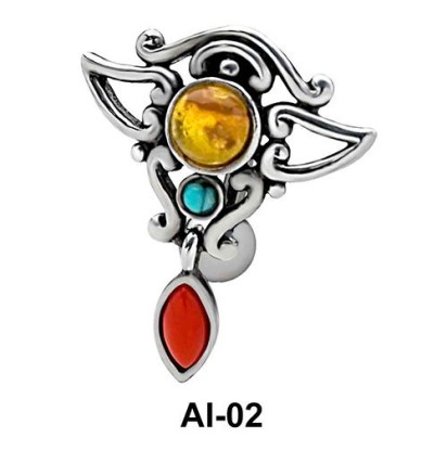 Extraordinary Design Upper Belly Piercing AI-02