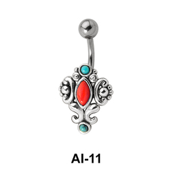 Turquoises Belly Piercing AI-11 